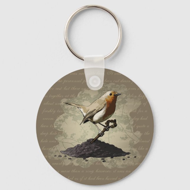 Mr. Robin Finds the Key, keychain (Front)