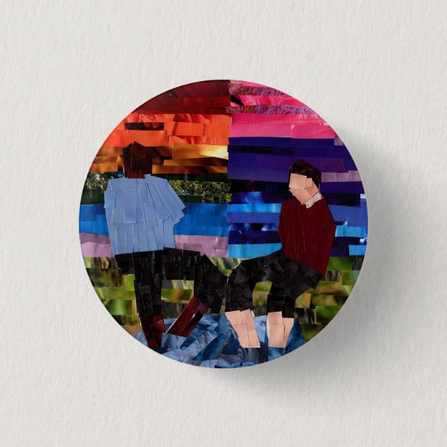 Mr. Rogers and Officer Clemmons 1 Inch Round Button (Front)