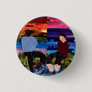 Mr. Rogers and Officer Clemmons 1 Inch Round Button