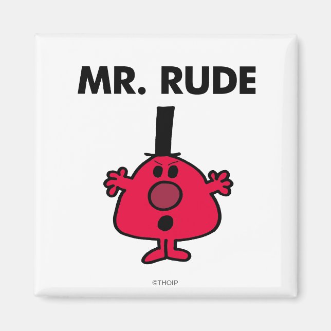 Mr. Rude | Red-Faced Anger Magnet (Front)
