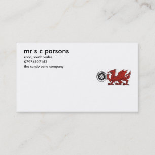 mr s c parsons business card
