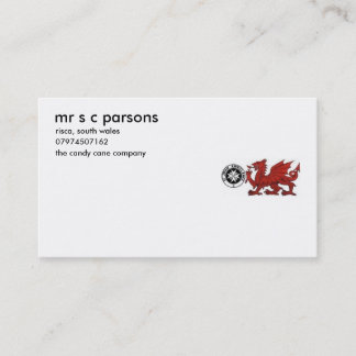 mr s c parsons business card