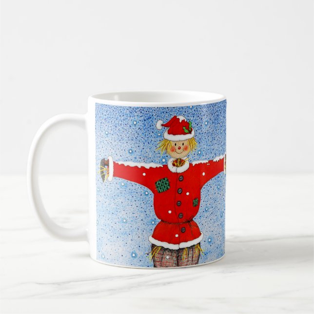Mr Scarecrow Christmas Mug (Left)