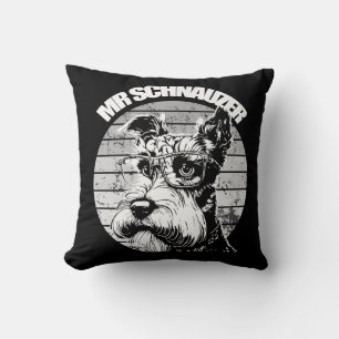 Mr Schnauzer Throw Pillow