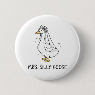 Mr. Silly Goose And Mrs. Silly Goose Couple Matchi 2 Inch Round Button