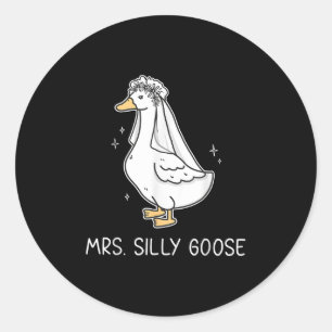 Mr. Silly Goose And Mrs. Silly Goose Couple Matchi Classic Round Sticker