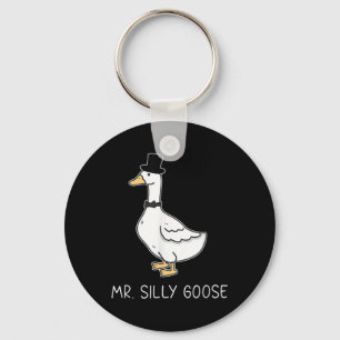 Mr. Silly Goose Couple Matching Wedding Funny Men Keychain