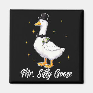 Mr Silly Goose Funny Wedding Men Groom Matching Magnet