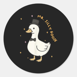 Mr Silly Goose Groom To Be Wedding Bride Groom Mat Classic Round Sticker
