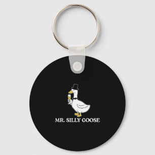 Mr silly groom goose couple matching wedding funny keychain