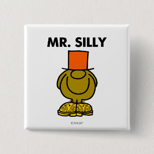 Mr. Silly   Hidden Eyes 2 Inch Square Button