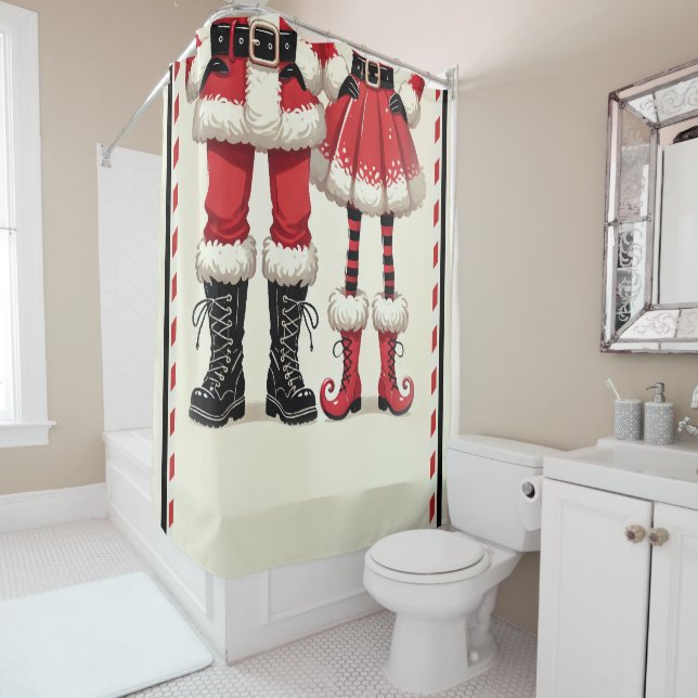 Mr. & Skinny Mrs. Claus Red Black Holiday (In Situ)