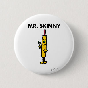 Mr. Skinny   Pea & Fork 2 Inch Round Button
