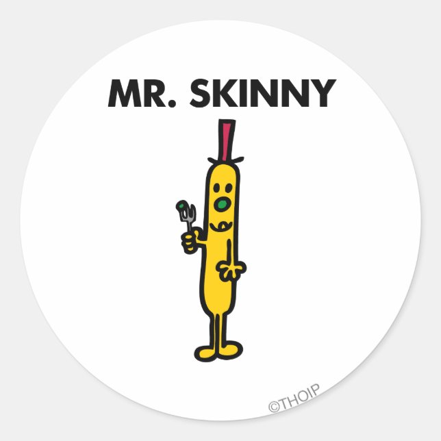 Mr. Skinny | Pea & Fork Classic Round Sticker (Front)