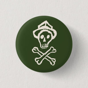 Mr. Skullington - Gang Green 1 Inch Round Button