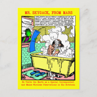 Mr. Skygack Observes a Man Bathing Postcard