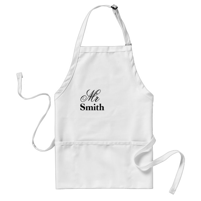 Mr Smith Personalized Name Standard Apron (Front)