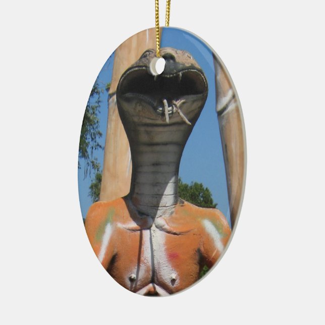 Mr Snake AKA Cobra Head ... Buddhist Hell Ceramic Ornament (Left)
