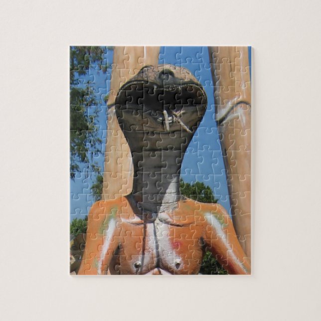 Mr Snake AKA Cobra Head ... Buddhist Hell Jigsaw Puzzle (Vertical)