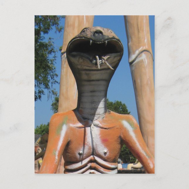 Mr Snake AKA Cobra Head ... Buddhist Hell Postcard (Front)