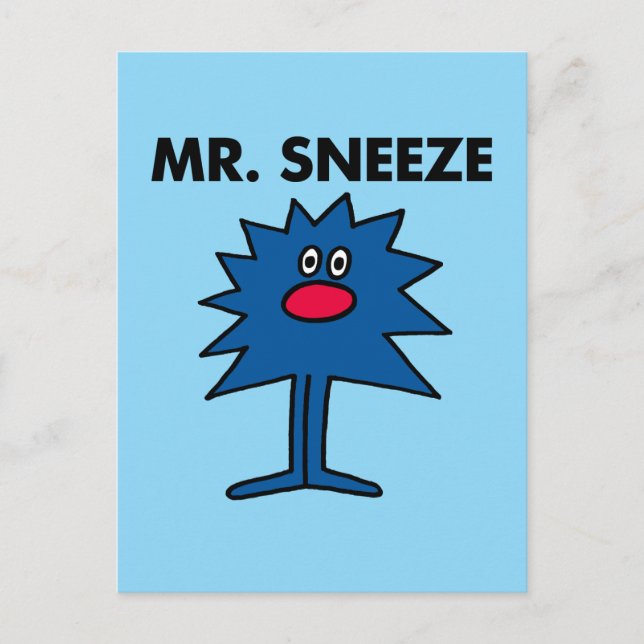 Mr. Sneeze | Jagged-Edged Body Postcard (Front)