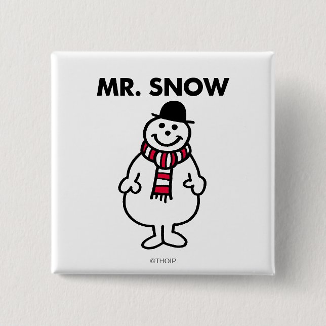 Mr. Snow | Classic Pose 2 Inch Square Button (Front)