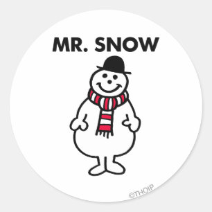 Mr. Snow   Classic Pose Round Sticker