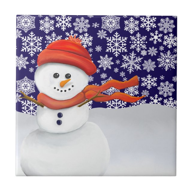 Mr. Snowman Tile (Front)