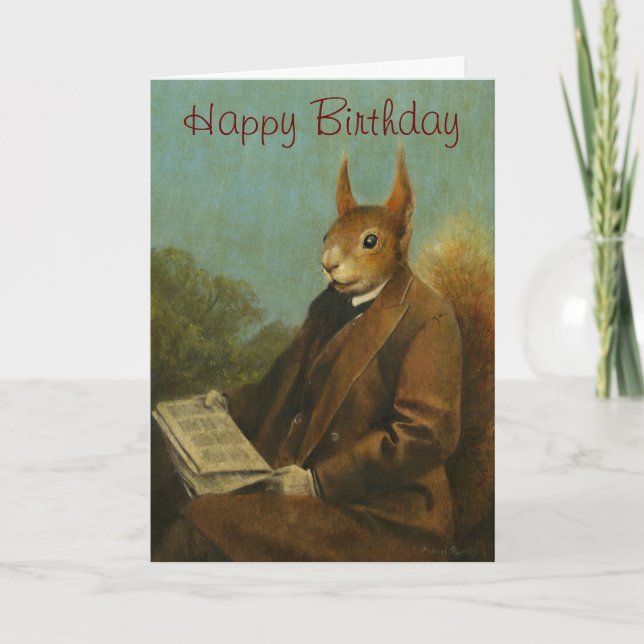 Mr Squirrel Birthday Card (Front)