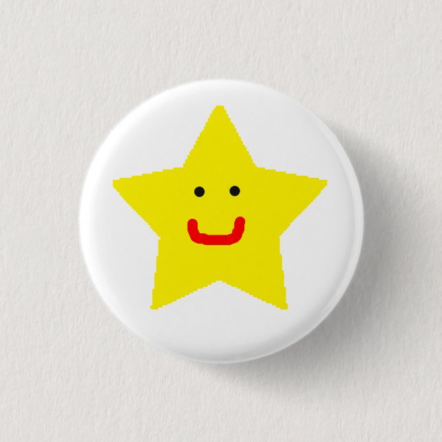 Mr Star 1 Inch Round Button (Front)