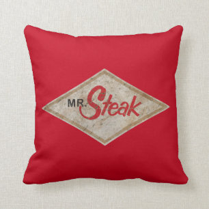 Mr. Steak Throw Pillow