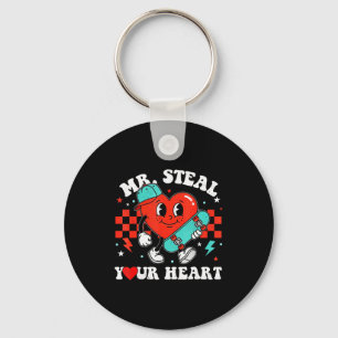 Mr steal heart for boys toddlers valentine's day keychain