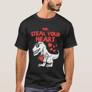 Mr Steal Your Heart Dino Toddler Valentines Day Ba T-Shirt