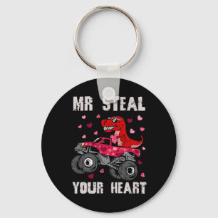 Mr Steal Your Heart Dinosaur Monster Truck T Rex V Keychain
