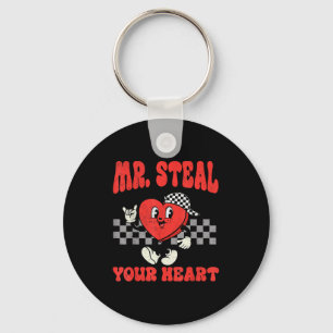 Mr Steal Your Heart For Boys Toddlers Valentine's Keychain