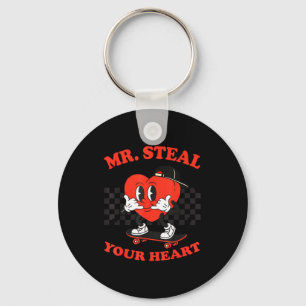 Mr Steal Your Heart For Boys Toddlers Valentine's  Keychain
