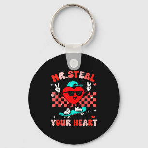 Mr Steal Your Heart For Boys Toddlers Valentine's Keychain