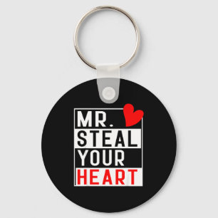 Mr Steal Your Heart For Boys Toddlers Valentine's  Keychain