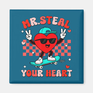 Mr Steal Your Heart For Boys Toddlers Valentine's  Magnet