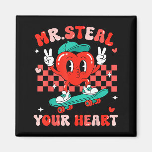 Mr Steal Your Heart For Boys Toddlers Valentine's  Magnet