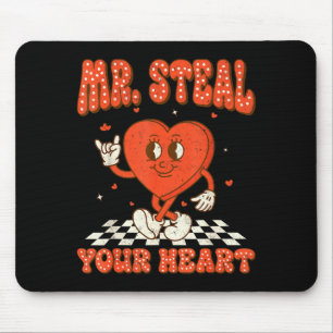 Mr Steal Your Heart For Boys Toddlers Valentine's  Mouse Pad