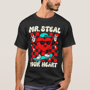 Mr Steal Your Heart For Boys Toddlers Valentine's  T-Shirt