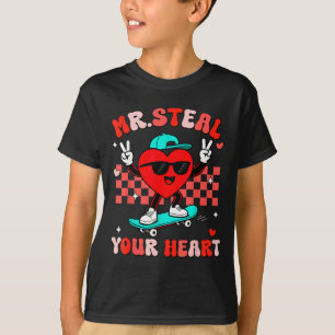 Mr Steal Your Heart For Boys Toddlers Valentine's  T-Shirt