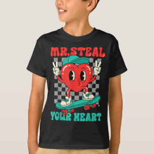 Mr Steal Your Heart For Boys Toddlers Valentine's  T-Shirt