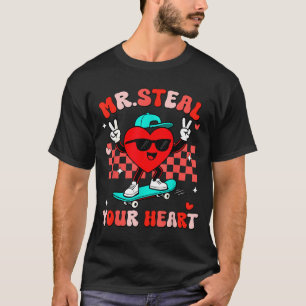 Mr Steal Your Heart For Boys Toddlers Valentine's  T-Shirt