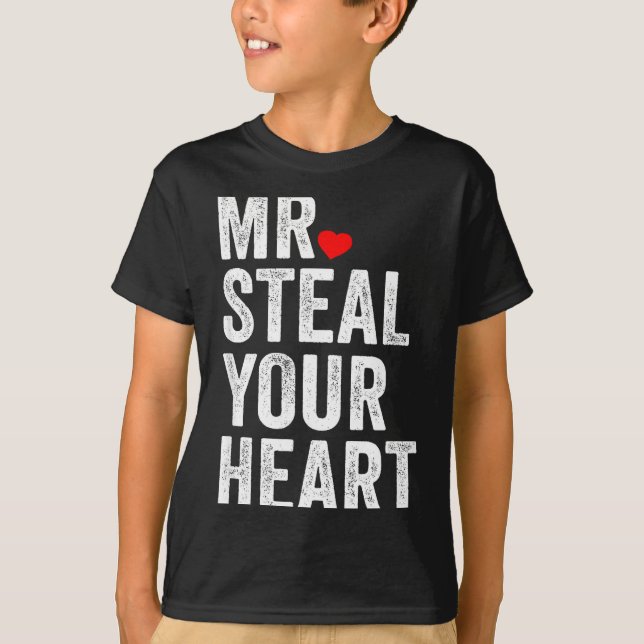 Mr. Steal Your Heart Funny Valentines Day Men’s  T-Shirt (Front)