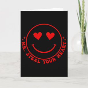 Mr Steal Your Heart Kids Boys Valentine Shirt 2 Si Card