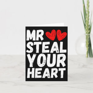 Mr Steal Your Heart Valentines Day Boys Kids Card