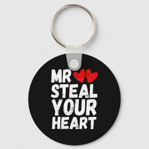 Mr Steal Your Heart Valentines Day Boys Kids Keychain