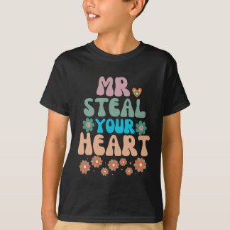 Mr Steal Your Heart Valentines Day for kids 2024 T-Shirt